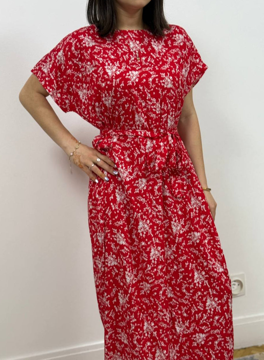 Botanical Red Dress