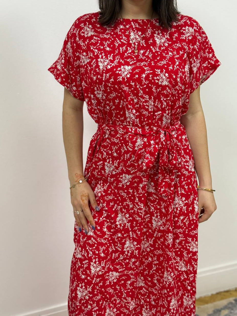 Botanical Red Dress