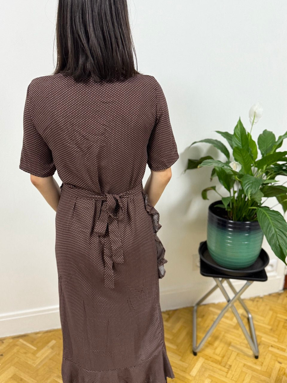 Mocha Polka Dot Dress