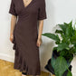 Mocha Polka Dot Dress