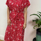 Botanical Red Dress