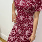 Burgundy Floral Dress
